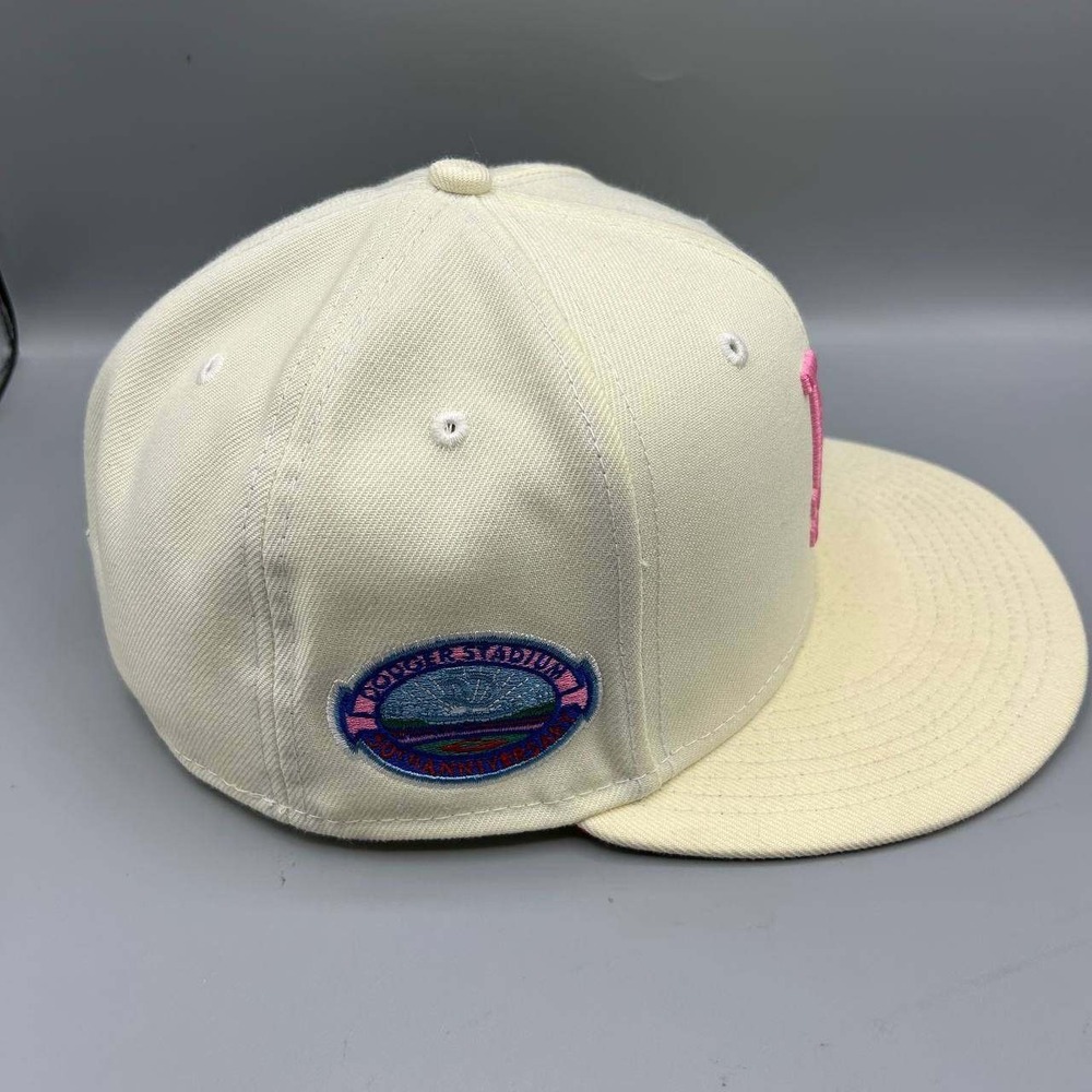 Los Angeles LA Angels Hat‎ Men 7 3/8 Off White 59Fifty New Era MLB Fitted Cap